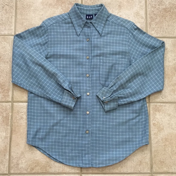 GAP Button Down Gingham Shirt Blouse - Picture 1 of 8
